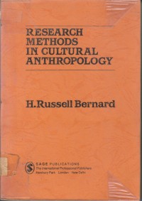 Research methods in cultural anthropology