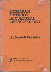 Image of Research methods in cultural anthropology